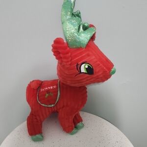 Red and Green Plush Donner Reindeer